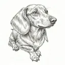 dachshund tattoo design idea