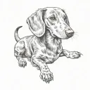 dachshund tattoo design idea