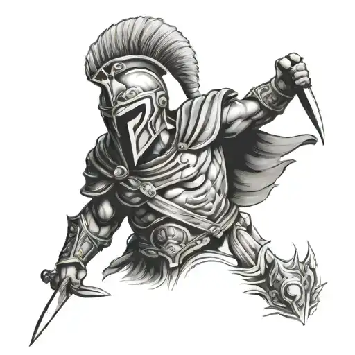 Spartan Warrior tattoo design idea