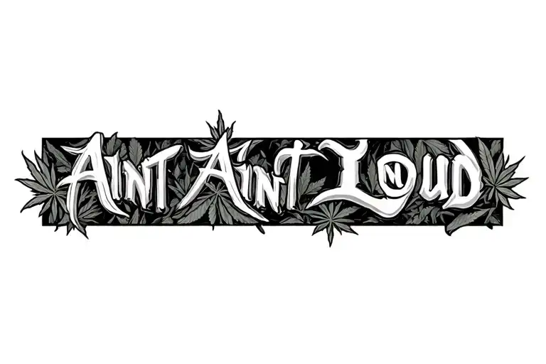 weed aint loud enougg tattoo design idea