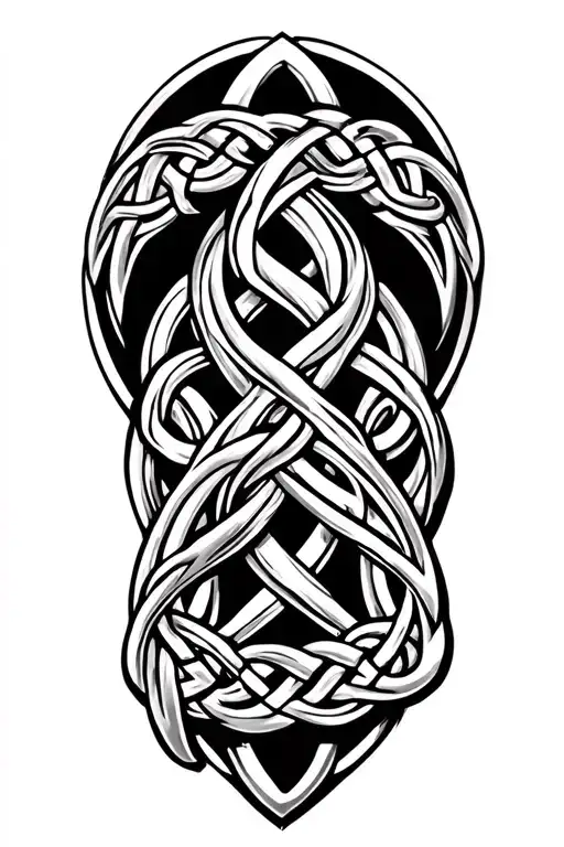 celtic fathers knot tattoo design idea