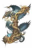 stormlight cryptic tattoo design idea