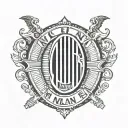 ac milan logo tattoo design idea