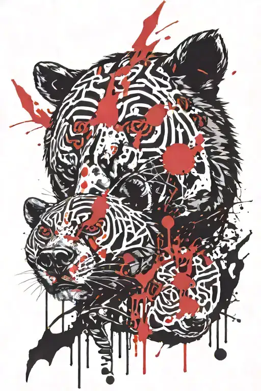 bear claw marks tearing open tattoo design idea