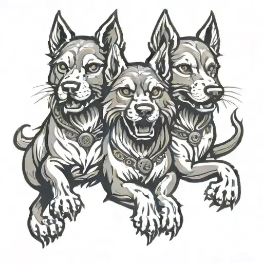 Cerberus tattoo design idea
