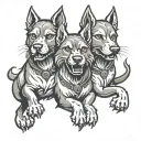 Cerberus tattoo design idea