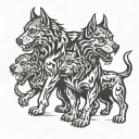 Cerberus tattoo design idea