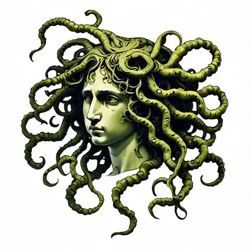 medusa head tattoo design idea