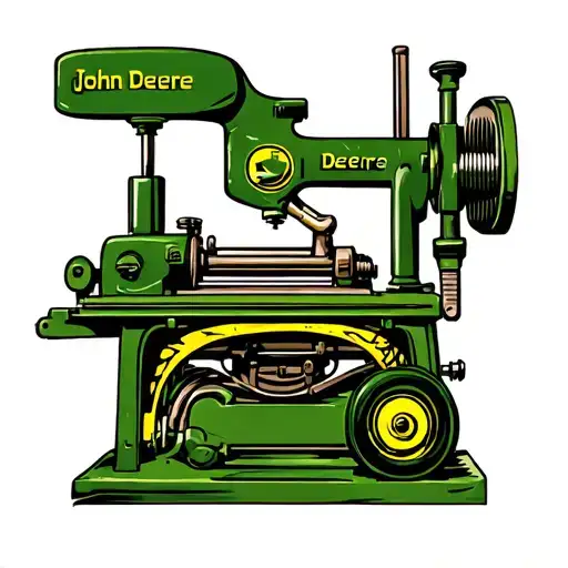 John Deere  printing press tattoo design idea