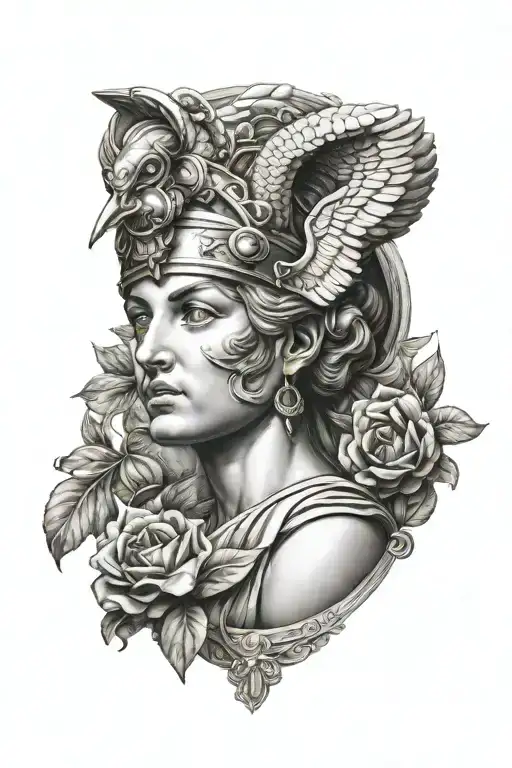 goddess Athena tattoo design idea