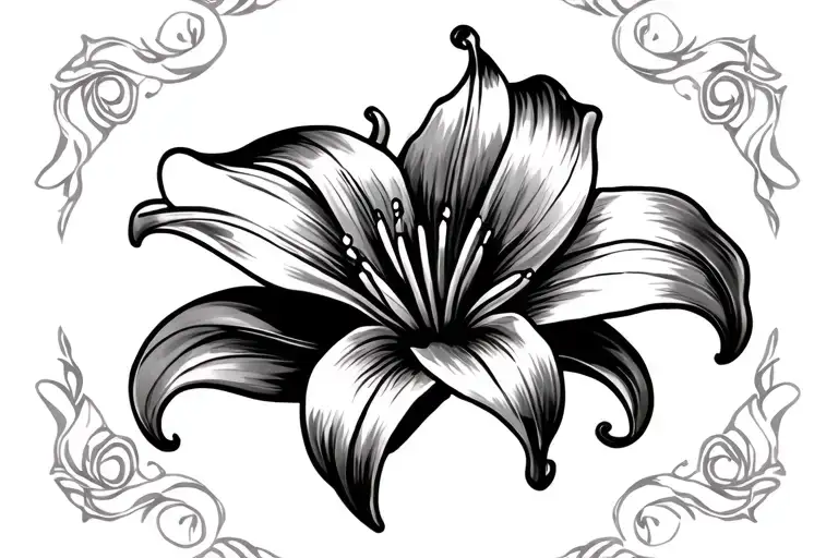 Easter Lily, Filipino tribal tattoo tattoo design idea