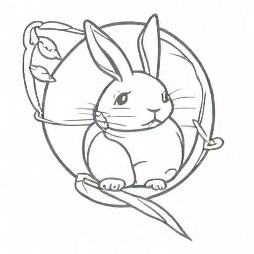 bad boy turns into a bunny after meeting a girl sun tattoo design idea