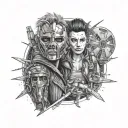 mad Max bond star wars tattoo design idea