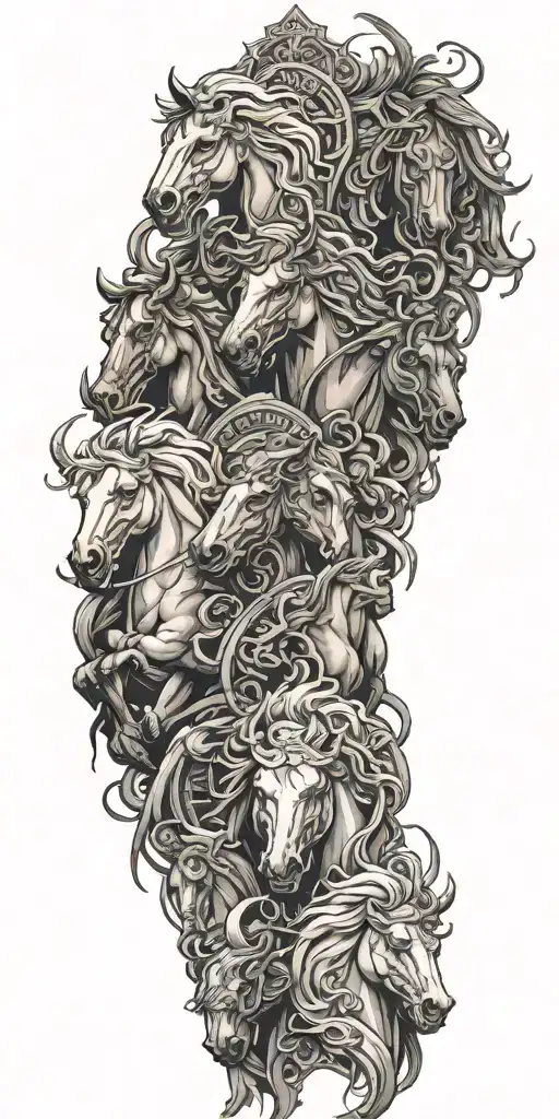 The four horsemen of the apocalypse tattoo design idea