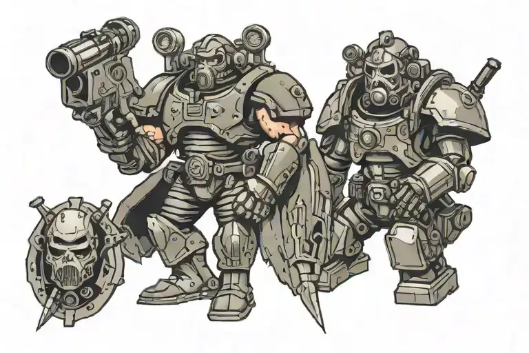 fallout brotherhood of steel tattoo design idea