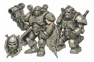 fallout brotherhood of steel tattoo design idea