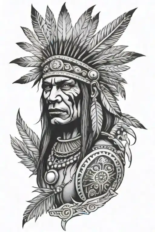 Indian outlaw tattoo design idea