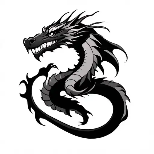 dragon tribal band tattoo tattoo design idea