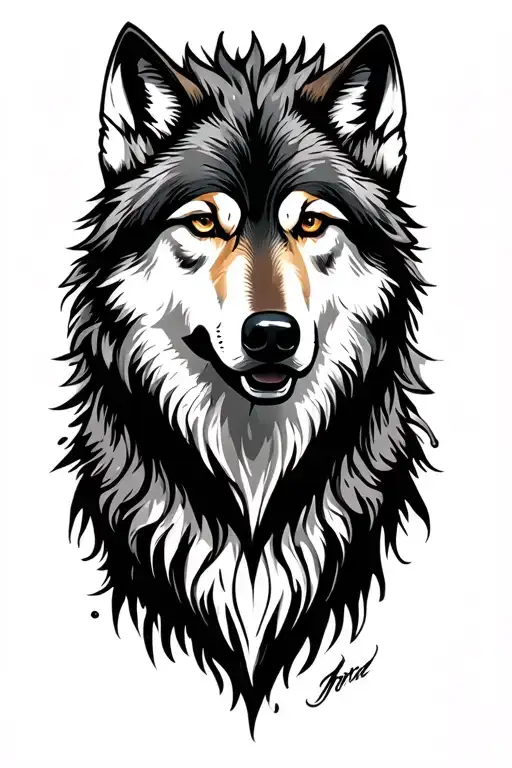 Wolf pack tattoo design idea