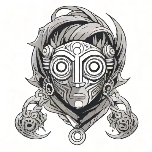 obito uchiha rinnegan sharingan eye war mask tattoo design idea