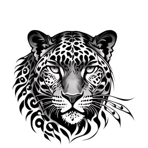 Jaguar Ayahuasca tattoo design idea