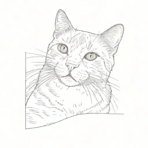 an orange tabby cat tattoo design idea