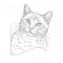 an orange tabby cat tattoo design idea