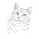 an orange tabby cat tattoo design idea