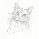 an orange tabby cat tattoo design idea