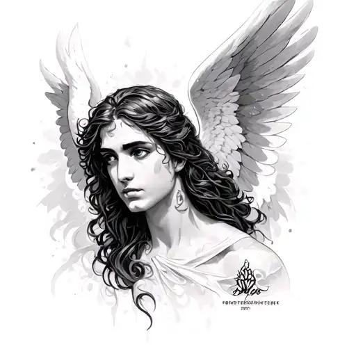 Gabriel Angel tattoo design idea