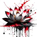 steampunk lotus tattoo design idea