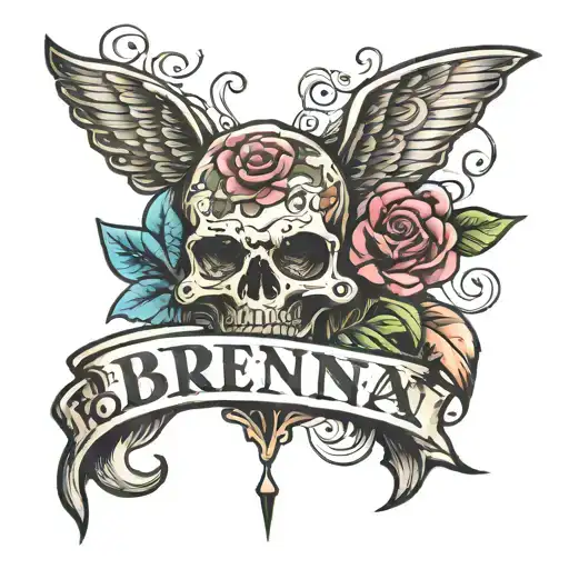 Script that says Brenna tattoo design idea