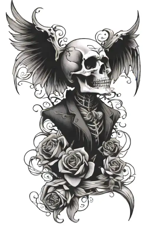 Cheating Death tattoo design idea