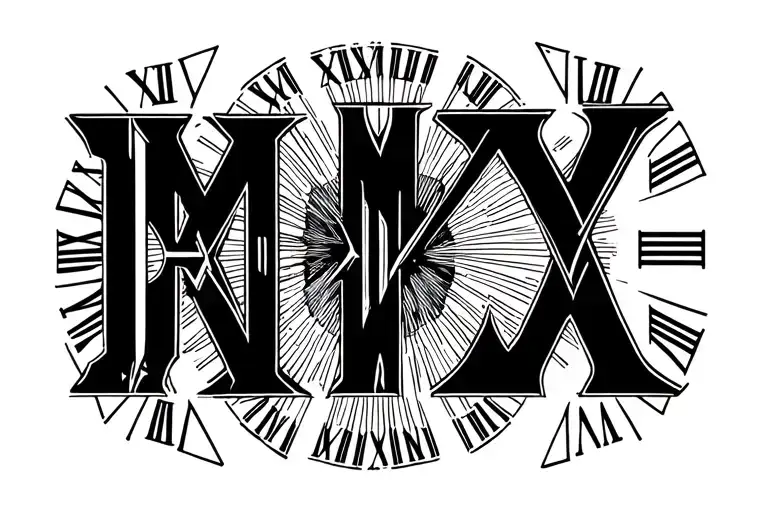 "I-XVIII-MMX" ROMAN NUMERALS tattoo design idea