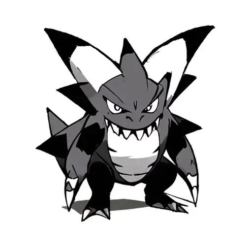 pokemon gengar with naruto tattoo design idea