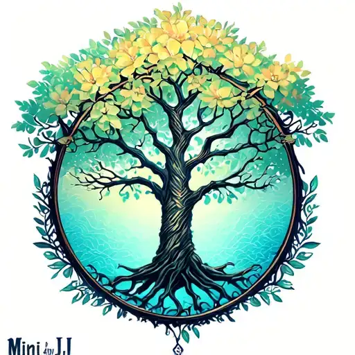 "Mini and JJ" Tree Of Life going tattoo design idea