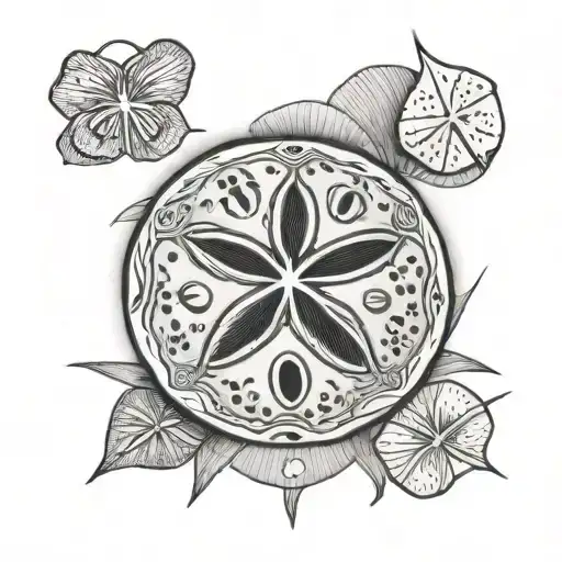Sand Dollar tattoo design idea
