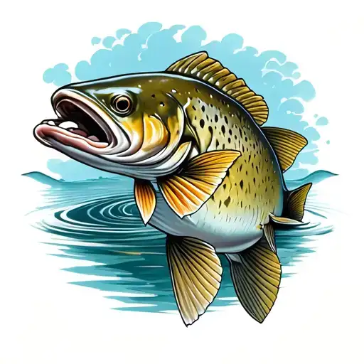 Brown Trout tattoo design idea