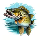 Brown Trout tattoo design idea