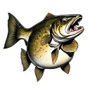 Brown Trout tattoo design idea