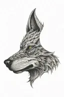 demon wolf tattoo design idea