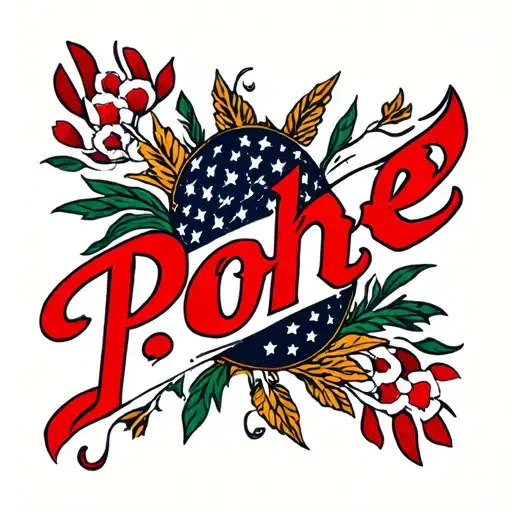 name poke tattoo design idea