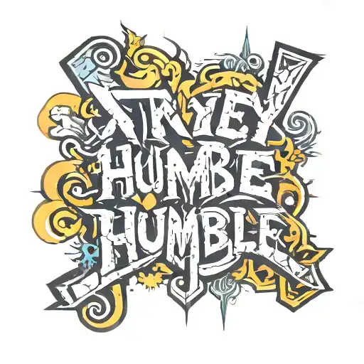 Want the words, Stay Humble. The y and b should line up. I want the font to look like graffiti  tattoo design idea