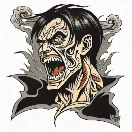 Titan Screaming Eren Yeager tattoo design idea