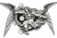 angel of war face  tattoo design idea