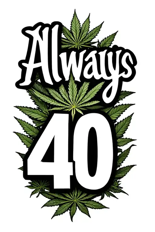 "Always 420" Weed tattoo design idea