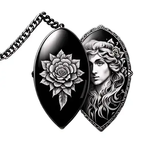 years 1986 and 2006 and a locket tattoo design idea