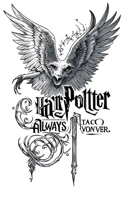 harry Potter always tattoo design idea