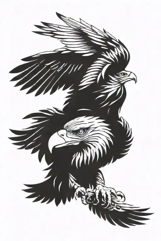 eagle with sharp eyes  tattoo design idea
