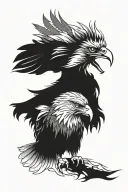 eagle with sharp eyes  tattoo design idea